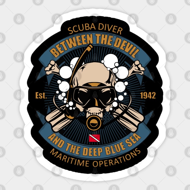 Scuba Diver Est.1942 Sticker by TCP